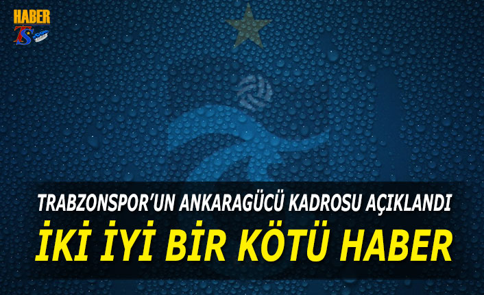 Trabzonspor Un Ankarag C Kadrosu Belli Oldu Trabzon Haber