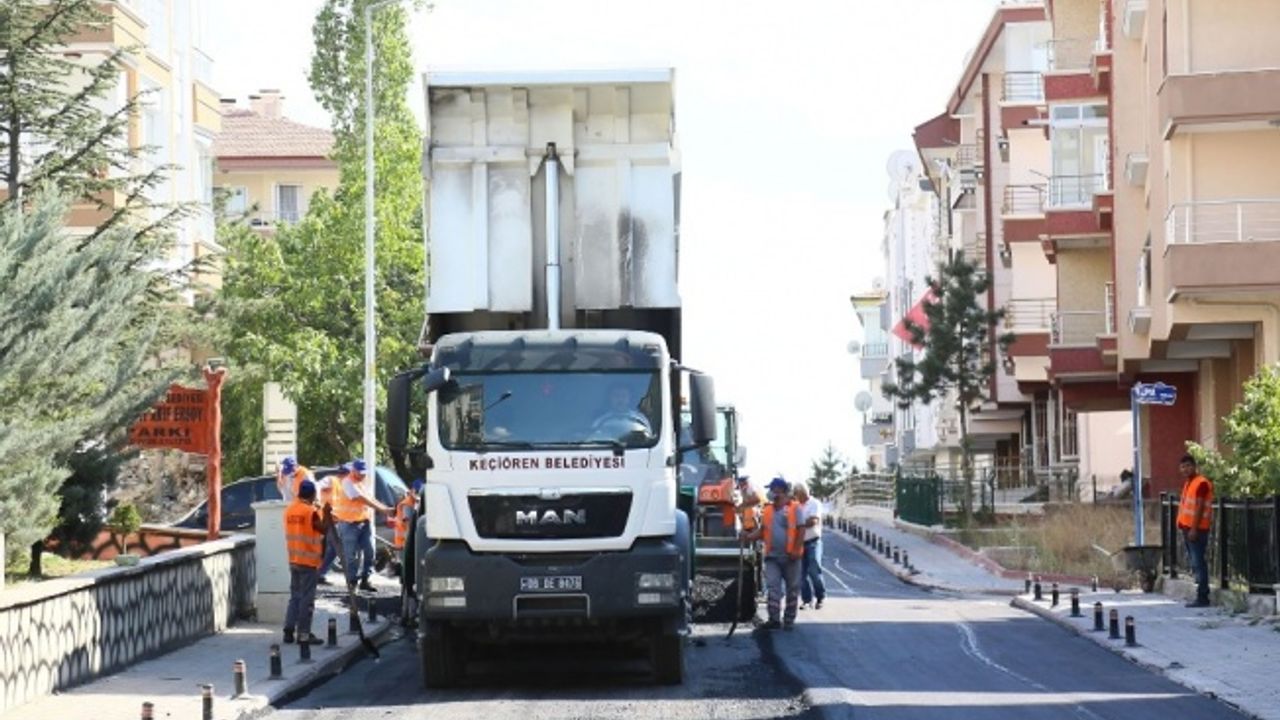 Güvenli Keçiören için asfalt serimi tam gaz