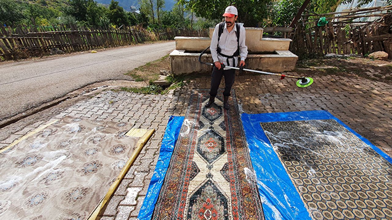 Ot biçme makinesiydi halı yıkama makinesi oldu