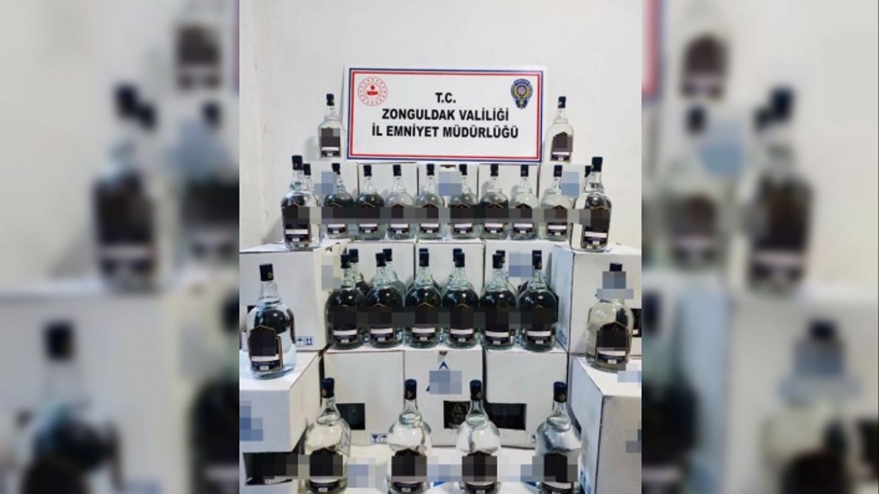 Zonguldak'ta 496 litre kaçak etil alkol ele geçirildi