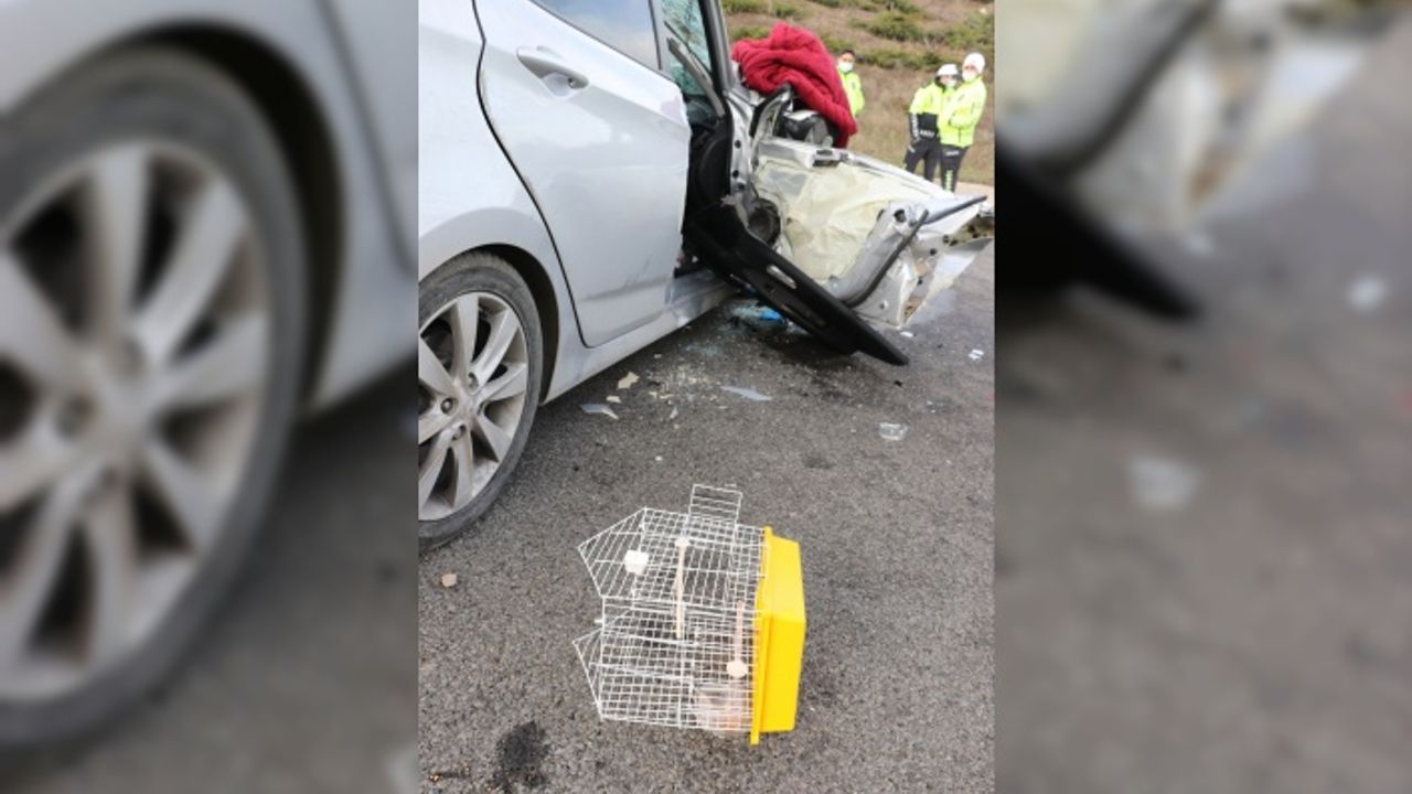 Anadolu Otoyolu'nda otomobil kamyona çarptı: 3 yaralı