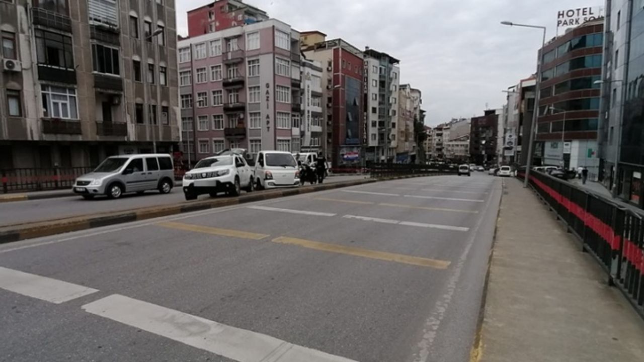 Trabzon Meydan'da ilginç kaza