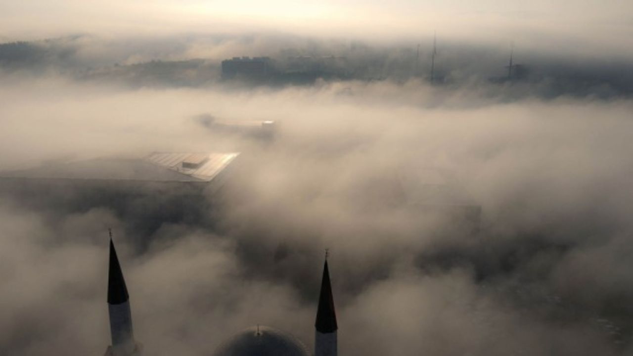Karabük'te sis manzarası drone ile görüntülendi