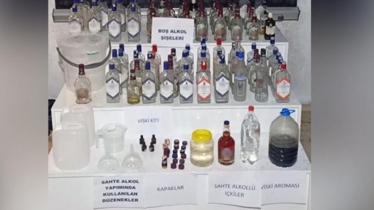 Trabzon'da sahte alkol operasyonu