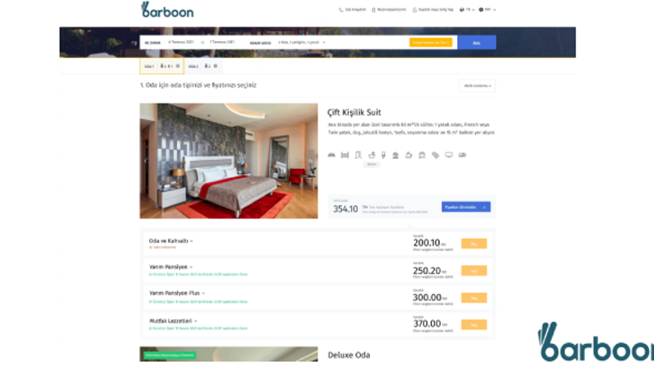 Oteller İçin Online Satış Yazılımı: Barboon