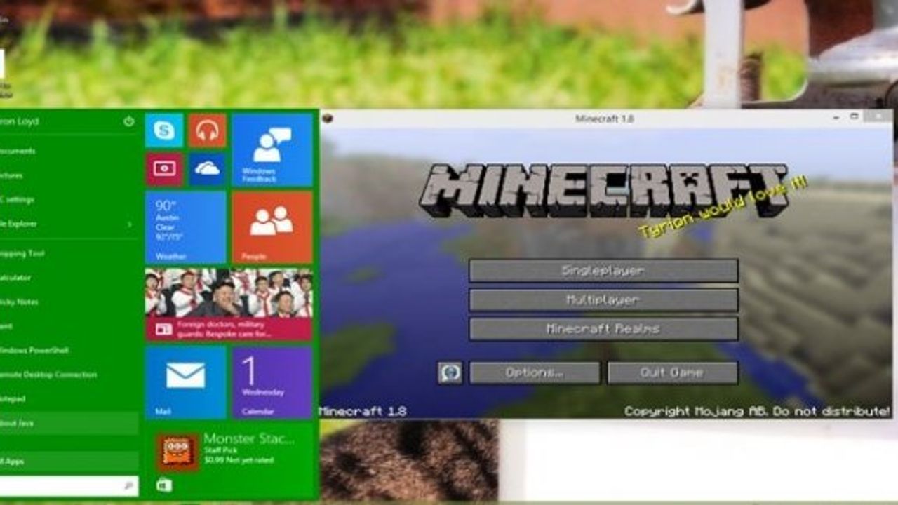 Windows 10 ile Beraber, Minecraft Windows 10 Beta