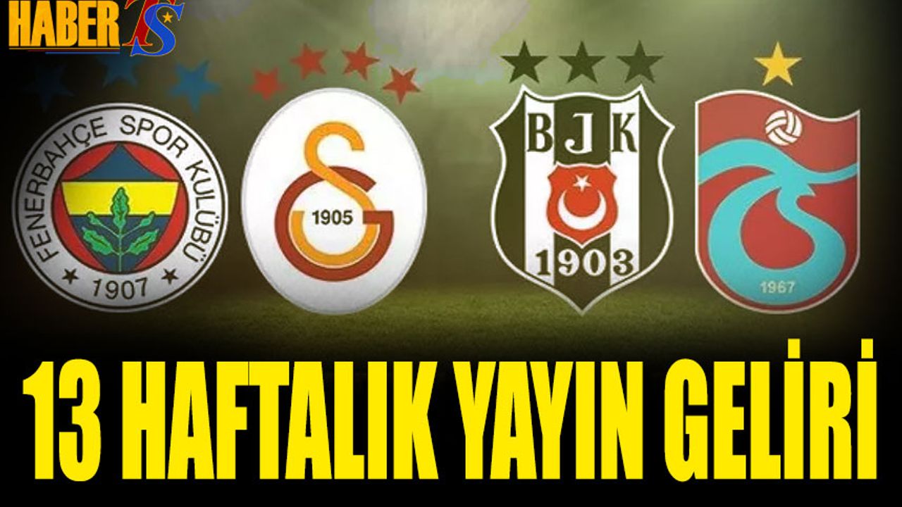 Süper Lig'in 13 Haftasında Yayın Gelirinden Trabzonspor'un Kasasına Giren Rakam