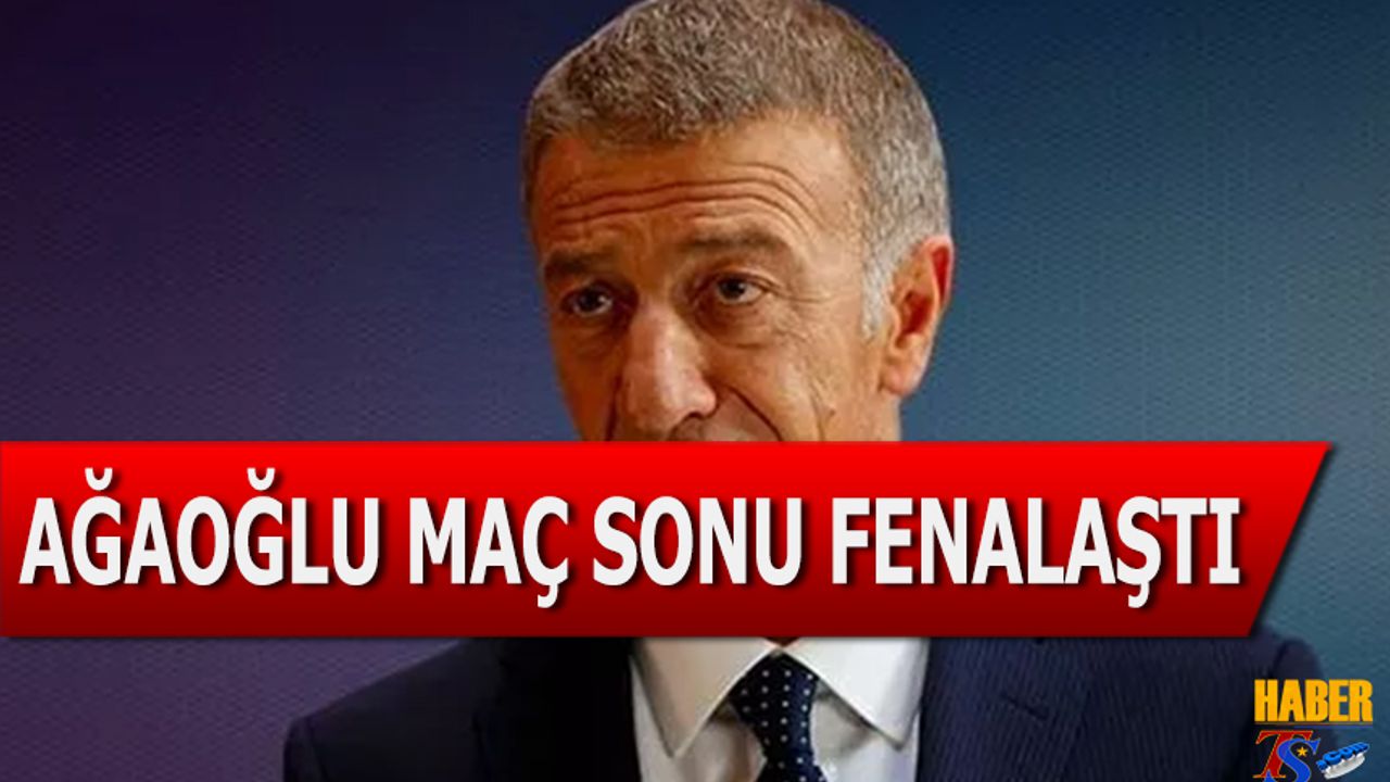 Ahmet Ağaoğlu Maç Sonu Fenalaştı