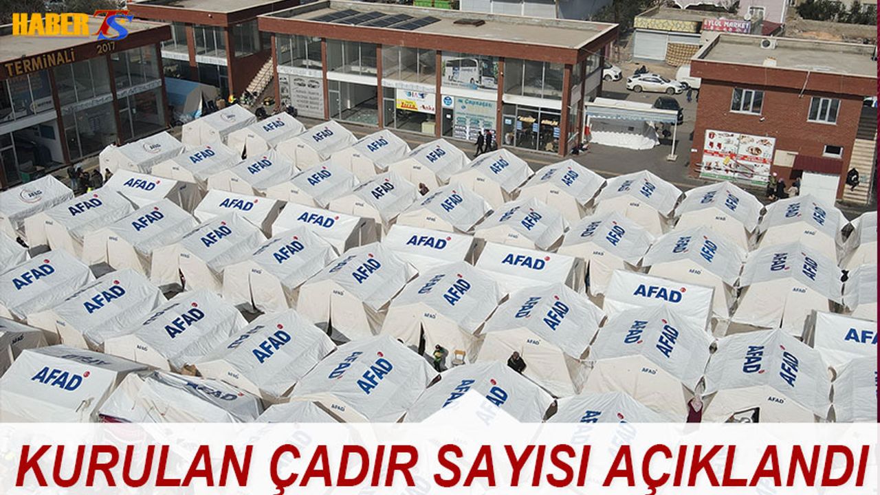 Bakan Murat Kurum Kurulan Çadır Sayısını Açıkladı