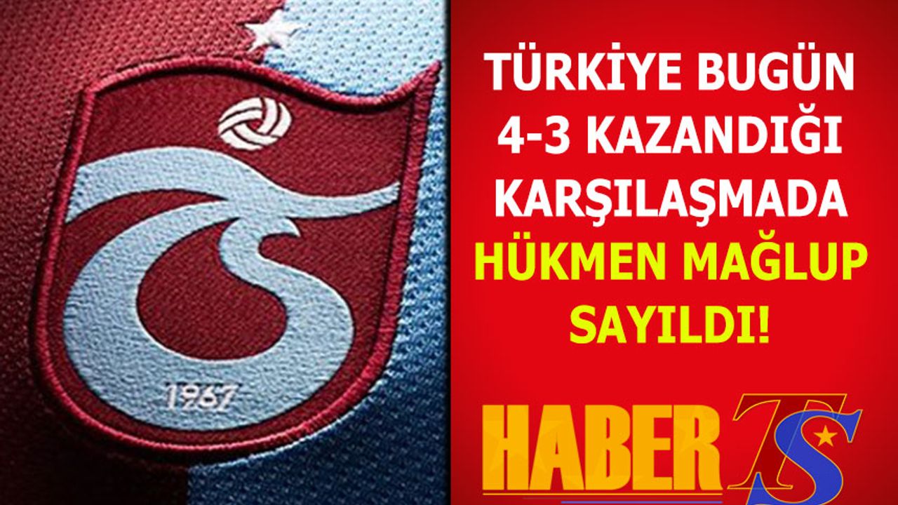 Trabzonspor'un Gençleri Hükmen Mağlup Sayıldı