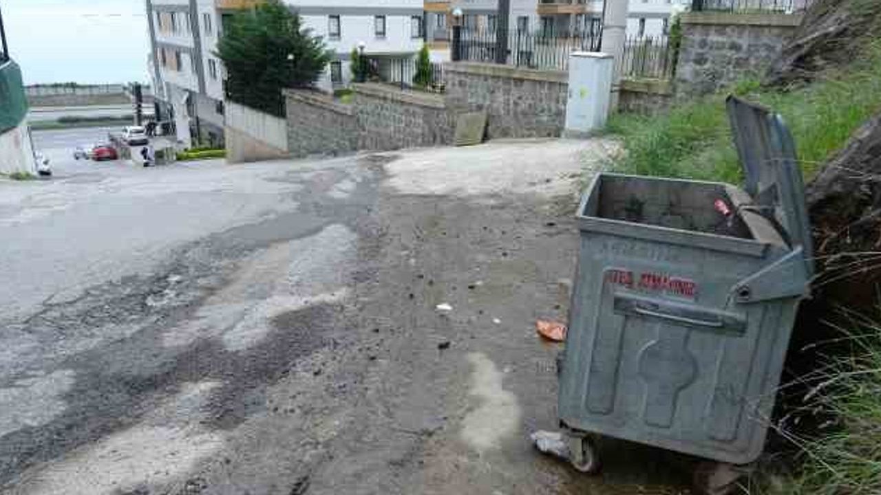Trabzon'da facianın eşiğinden dönüldü! Çöp konteyneri son anda durduruldu