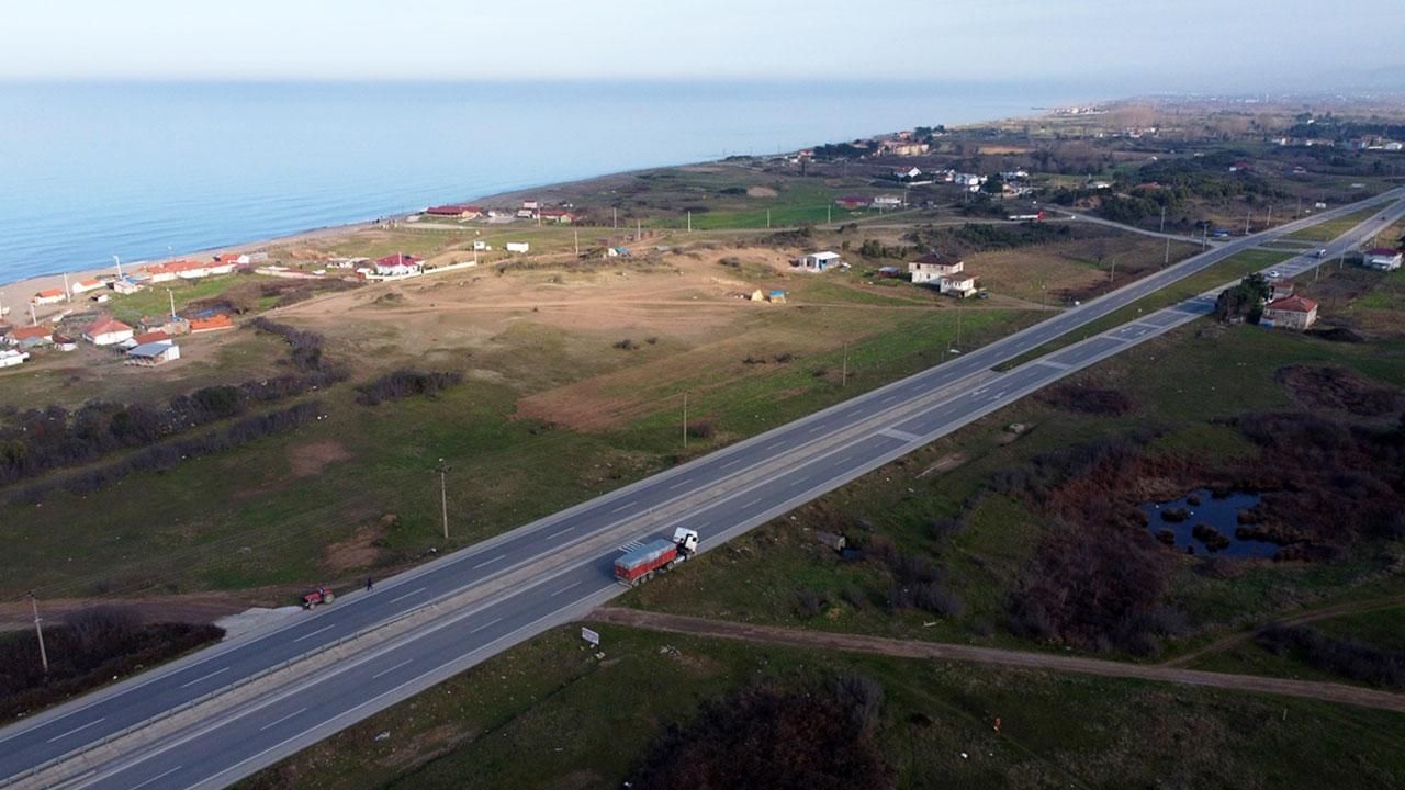 Karadeniz Sahil Yolu Projesi için Trabzon'da çalışma sürüyor