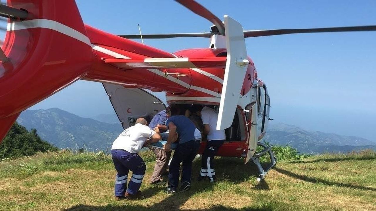 Trabzon'da Hava 61 Helikopter Ambulansın Büyük Başarısı!