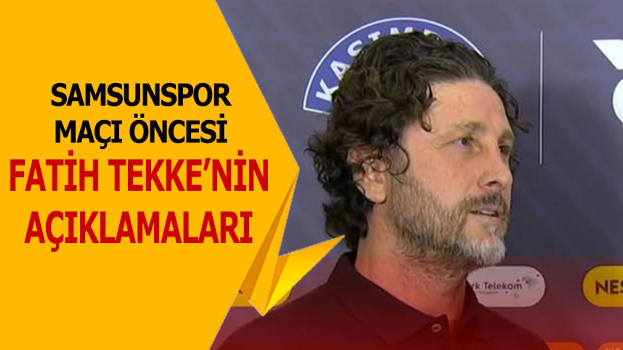 Fatih Tekke: "Zor Süreçten Geçiyoruz, Galibiyet Bize Nefes Aldıracak"