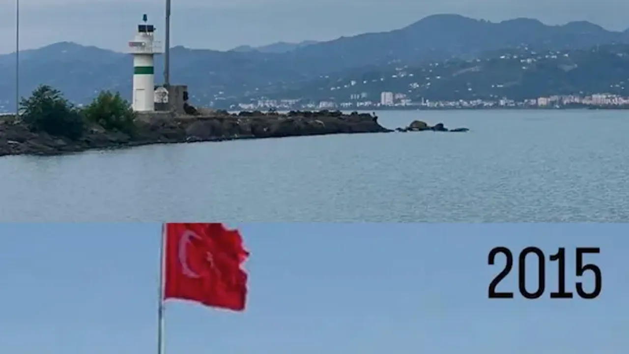 Beşikdüzü Sahilindeki Bayrak Direği Onarılıyor, Türk Bayrağı Yeniden Dalgalanacak