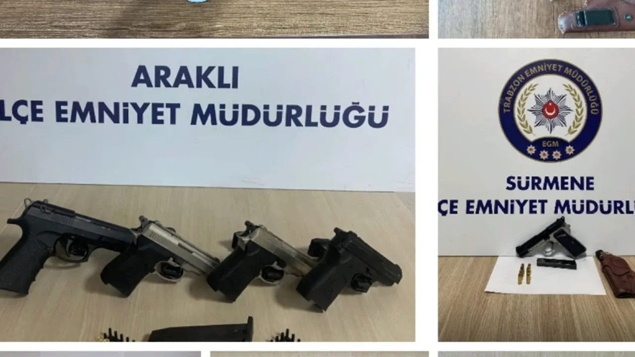 Trabzon’da Emniyetten Kaçakçılık ve Silah Ticareti Operasyonları: Çok Sayıda Gözaltı ve Ele Geçirilen Malzeme