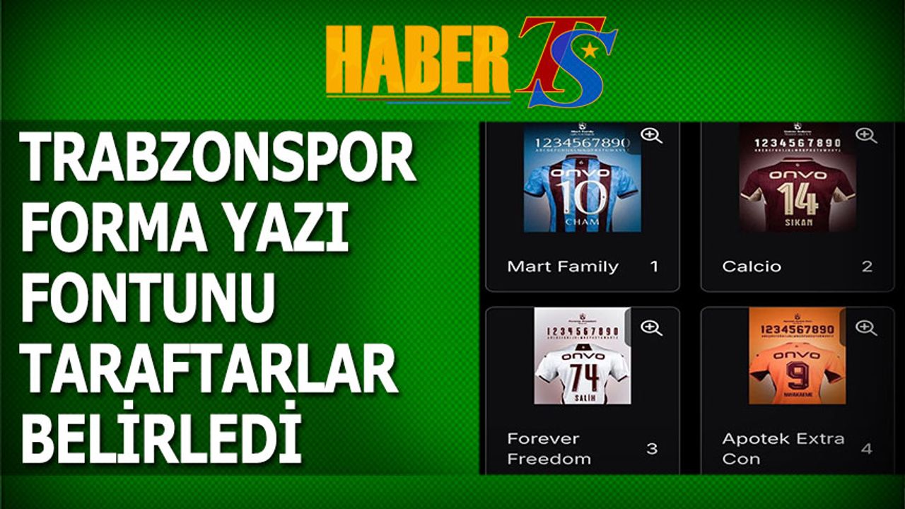 Trabzonspor’da Forma Yazı Fontunu Taraftar Belirledi