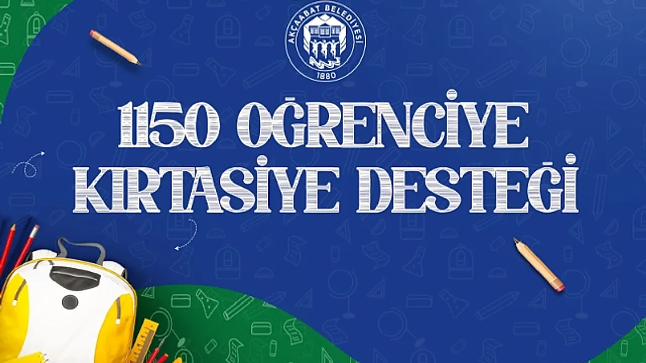 Akçaabat’ta Öğrencilere Kırtasiye Desteği