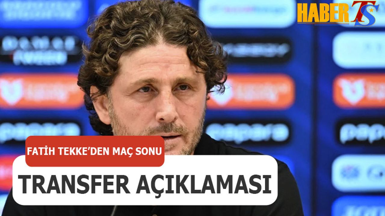 Fatih Tekke: “İki Puan Kaybettik, Üzgünüz”