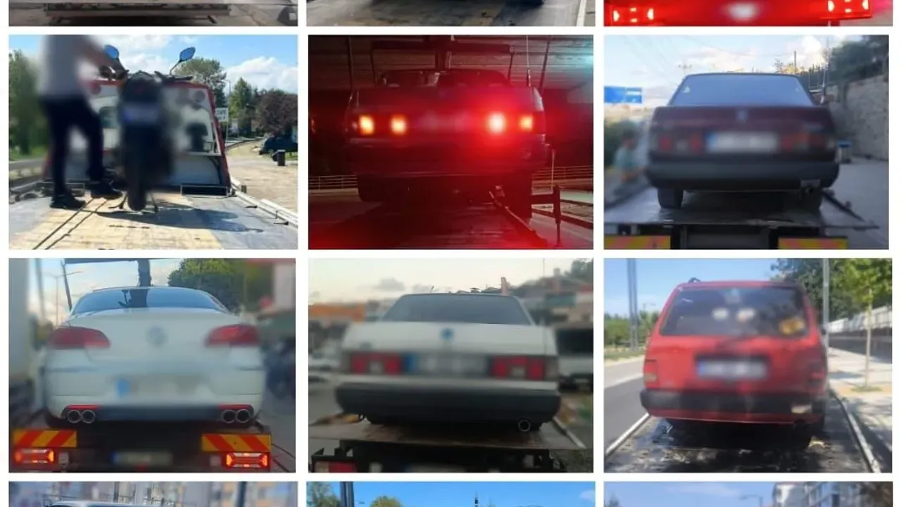 Trabzon’da Gürültü Yapan 14 Araca Ceza