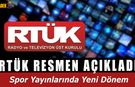 Spor Yayıncılığında Yeni Dönem! RTÜK Açıkladı