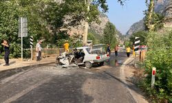 ADANA - Kamyonla çarpışan otomobilin sürücüsü ağır yaralandı