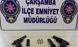 Çarşamba'da ruhsatsız silah ele geçirildi