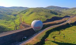 Ordu'da yayla turizmini canlandırmak için sıcak hava balonu deneme uçuşu yapıldı