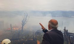Sinop'ta köyde çıkan yangında 5 ev kullanılamaz hale geldi