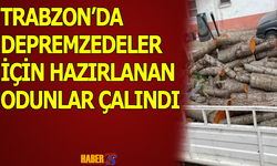 Trabzon'da depremzedeler için hazırlanan odunlar hırsızlar tarafından çalındı