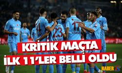 Trabzonspor'un İlk 11'i Belli Oldu!