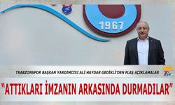 Trabzonspor Başkan Yardımcısı Ali Haydar Gedikli'den Flaş Açıklamlaar