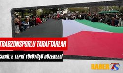 Trabzonsporlu Taraftarlar Filistin'e Destek İçin Yürüdü