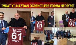 Trabzonspor Yöneticisi İmdat Yılmaz'dan Öğrencilere Forma Hediyesi