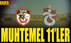 Gaziantep FK Trabzonspor Maçı 11'leri