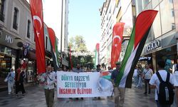 Trabzon'da Gazze'ye Destek İçin Yürüyüş Düzenlendi