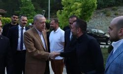 Başkan Recep Tayyip Erdoğan ile Trabzonspor Başkanı Ertuğrul Doğan Bayramlaştı