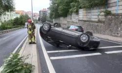 Sarıyer’de Kaygan Yolda Kaza: Otomobil Takla Attı, Sürücü Yaralandı