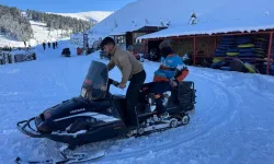 Rize Avusor Yaylası’nda Kar Motorlu Eğlenceli Yolculuk