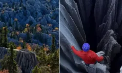 Giden Gelmez Dağları’nda 100 Metrelik Uçurumlar Görüntülendi