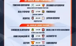 Süper Lig’in 17. Hafta Maç Programı Açıklandı