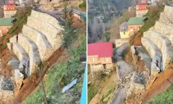 Rize Ardeşen’de İstinat Duvarı Çöktü, Evler Boşaltıldı