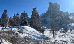 KAPADOKYA KIŞ MANZARASIYLA BÜYÜLEDİ