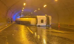 Kuzey Marmara Otoyolu’nda Tanker Devrildi
