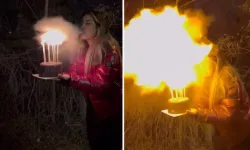 Pudra Şekeri Üflerken Alevlerin Arasında Kaldı