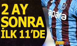 İki Ay Sonra Trabzonspor İlk 11'ine Döndü