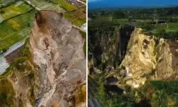 Endonezya’da Dev Obruk 30 Bin Metrekareyi Yuttu