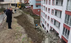 Yomra’da Heyelan ve Duvar Çökmesi