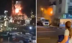 İsrail'e Yine Füzeler Düşüyor Petrol Rafinesini Hedef Aldı