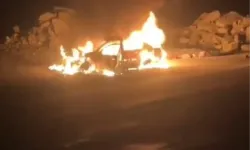 Adana’da Seyir Halindeki Otomobil Yandı